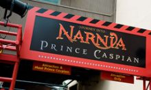 A sign at the entrance of Journey to Narnia, a show at the Disney Hollywood Studios theme park.